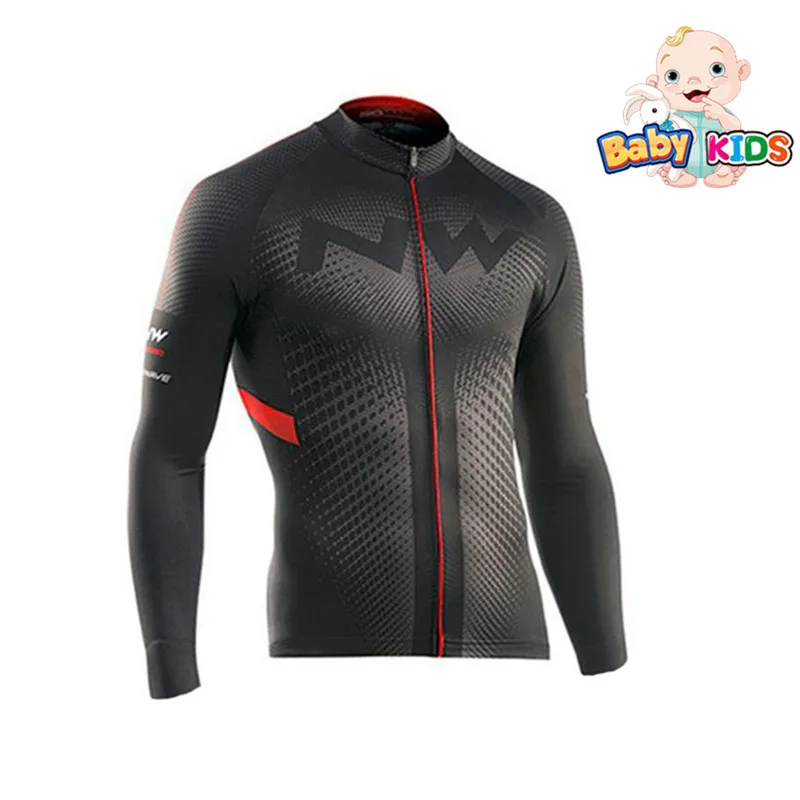 Winter Kids Shirt Детская одежда Ropa Ciclismo с длинным рукавом, комплекты из Джерси для велоспорта, осенние дышащие детские костюмы для велоспорта, одежда для велоспорта для мальчиков - Цвет: Winter Kids Shirt