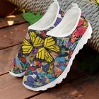 Кроссовки ELVISWORDS женские летние, дышащие, плоская подошва, с рисунком бабочки, модная брендовая обувь