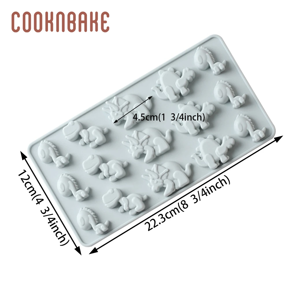 CDL-015 COOKNBAKE силиконовая форма для шоколада, конфет, динозавра, печенья, торта, кондитерских изделий, инструмент для выпечки, ледяной куб, желе, форма для украшения торта, форма - Цвет: CDL-015