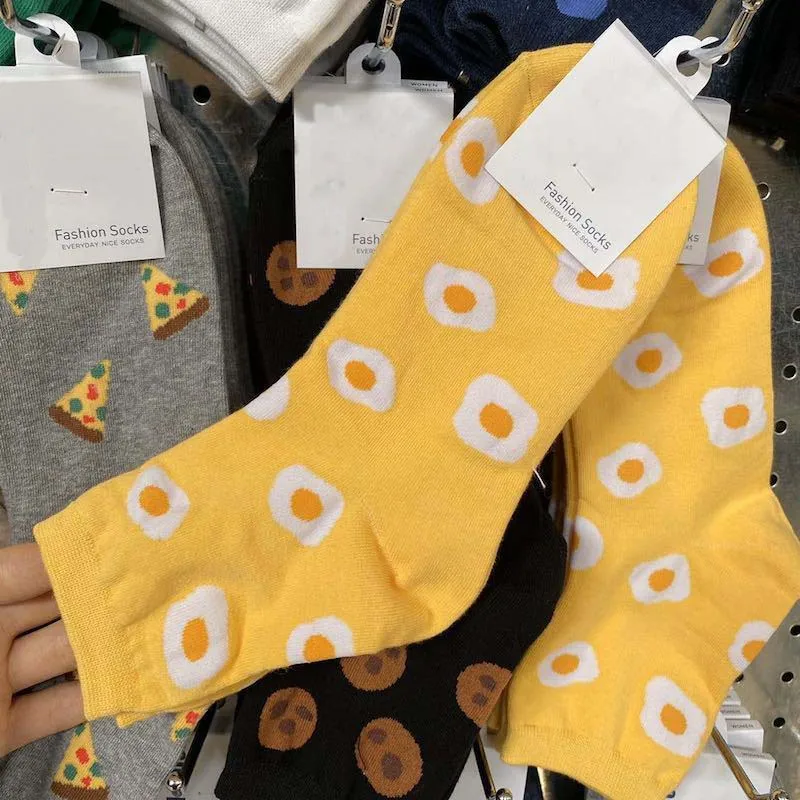 Японские Необычные разноцветные хлопковые носки с изображением фруктов персика