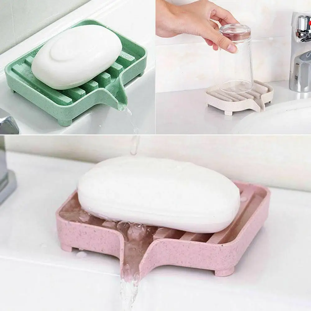 Home Bathroom Shower Soap Dish Storage Tray Holder Plate Rack Drain Box Soapbox | Дом и сад