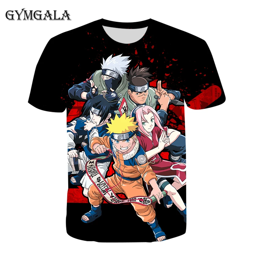 

Summer Uchiha Sasuke 3D printing men's and women's children's T-shirt fashion casual loose round neck children's short sleeves