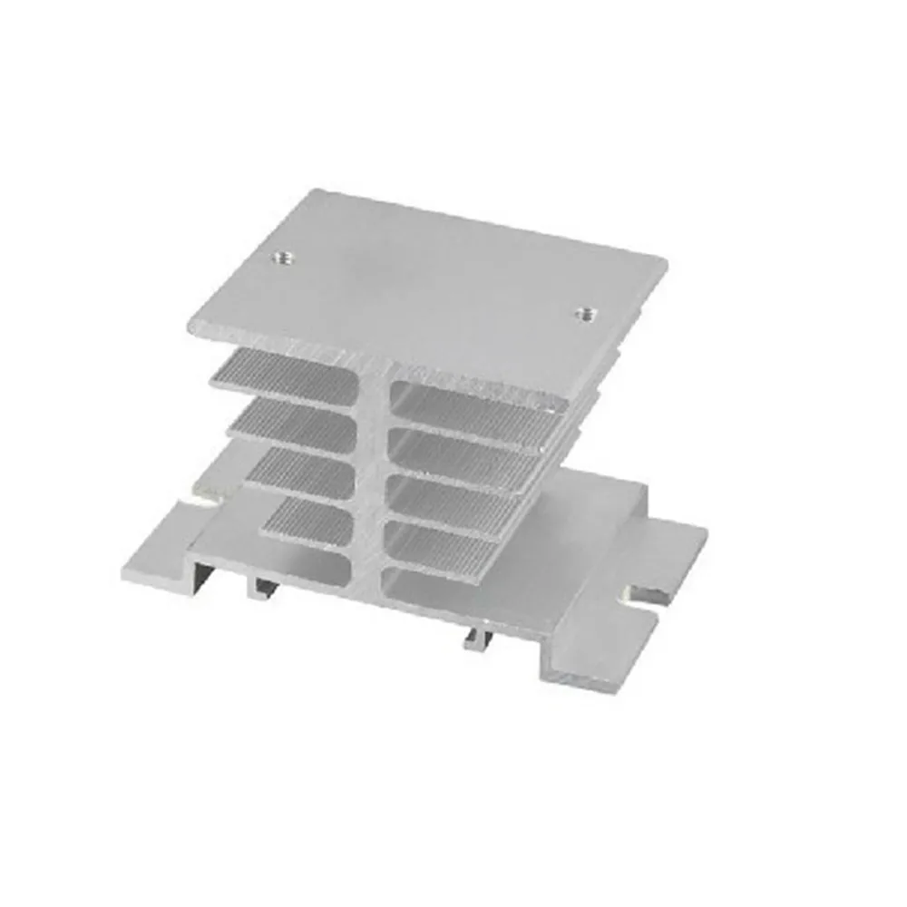 Heat sink Твердотельные реле SSR-10AA SSR-25AA SSR-40AA 10A 25A 40A AC Управление генератор импульсов 80-250VAC для 24-380VAC SSR 10AA 25AA 40AA теплоотвод - Габаритные размеры: Heat sink