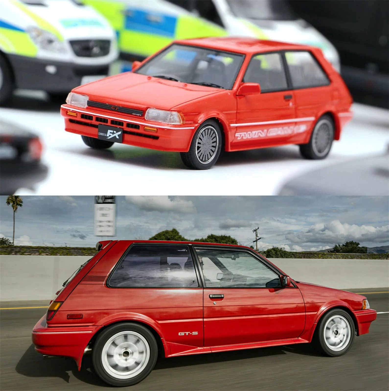 

MARK43 1:43 Toyota Corolla FX-GT (AE82) Красный коллекционный выпуск, металлическая литая модель, винтажный автомобиль, игрушка в подарок