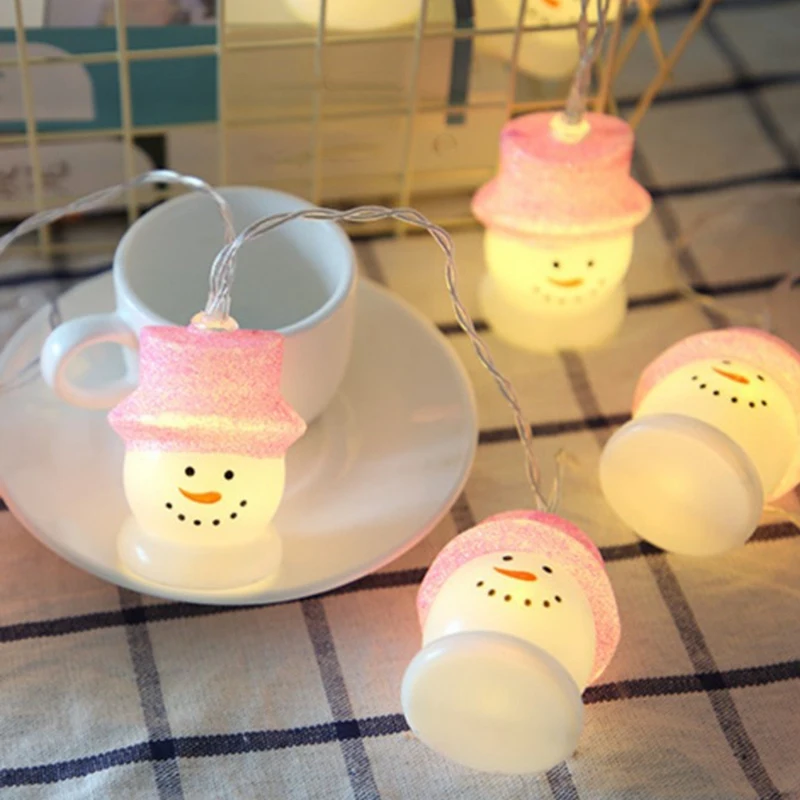 

Promotion! 300cm 20LED Snow Man Santa String Lights Battery Operated Light Christmas Props Waterproof Outdoor Decor Home Ornamen