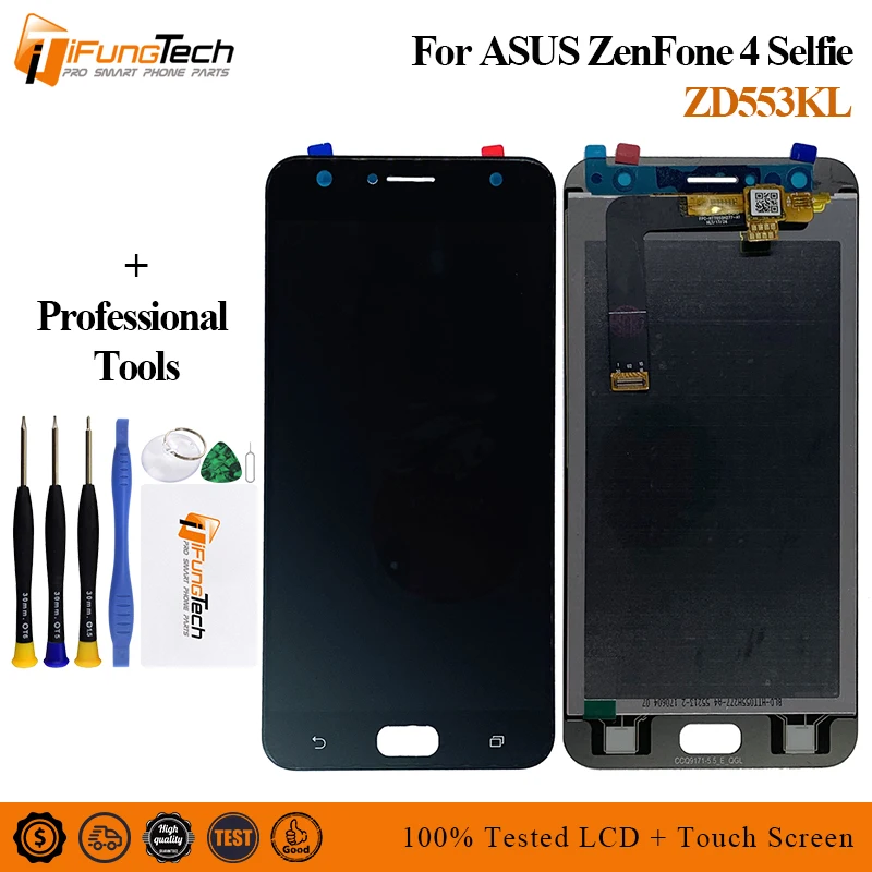 Для Asus Zenfone 4 Selfie ZD553KL X00LD ЖК дисплей панель сенсорный экран дигитайзер в сборе