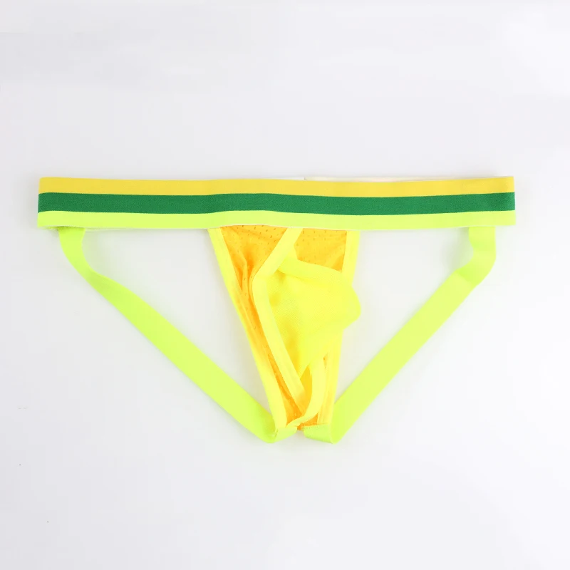 Мужские трусы стринги из нейлоновой сетчатой ткани черные танга бандаж с U