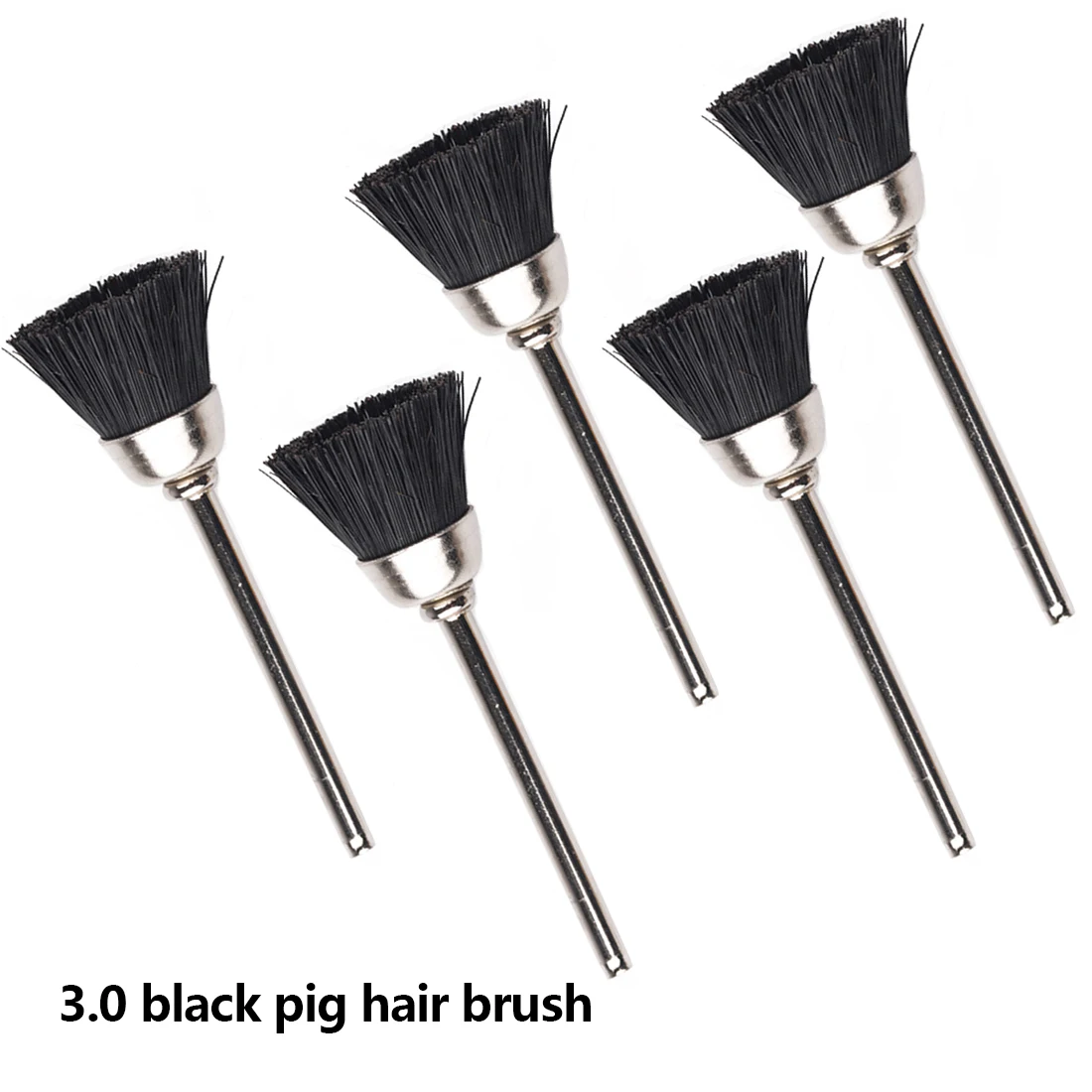 

Soft Pig /Horse Hair Polishing Cup Brush 5pc 3mm Diameter Dremel Polishing for Drill Rotary Tool Accessories Wheel Metal Buffing