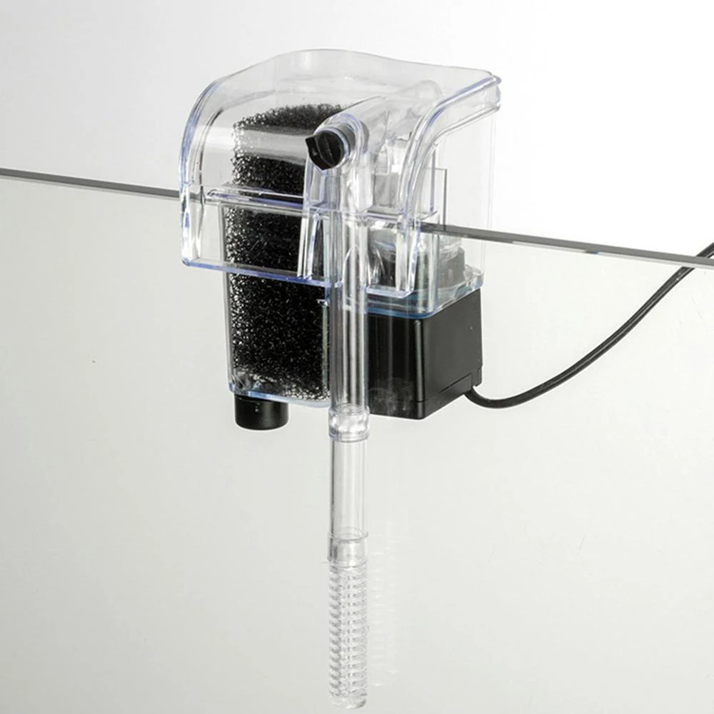 

Fish Tank Aquarium Filter For Aquarium Wall-Mounted Air Pump Skimmer Water Circulation Filter Box Slim Hanging Oxygen Pump