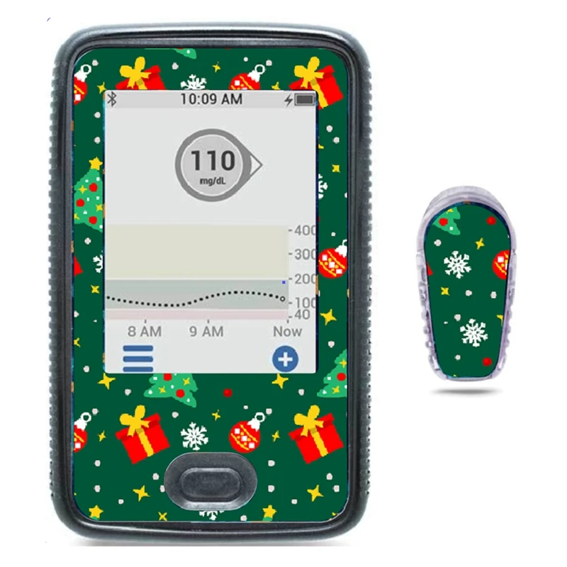 Dexcom G6 Рождественская тема предварительно вырезанные клейкие патчи передатчик