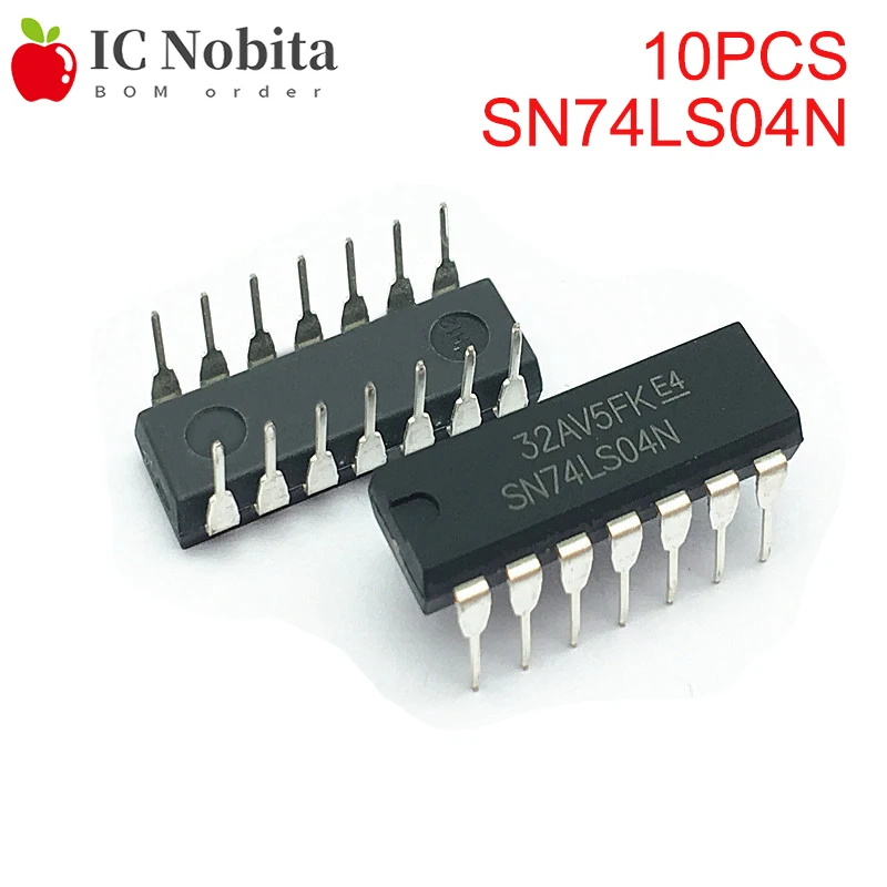 

Интегральная схема SN74LS04N DIP14 SN74LS04 DIP 74LS04N 74LS04 DIP-14 HD74LS04P, 10 шт.