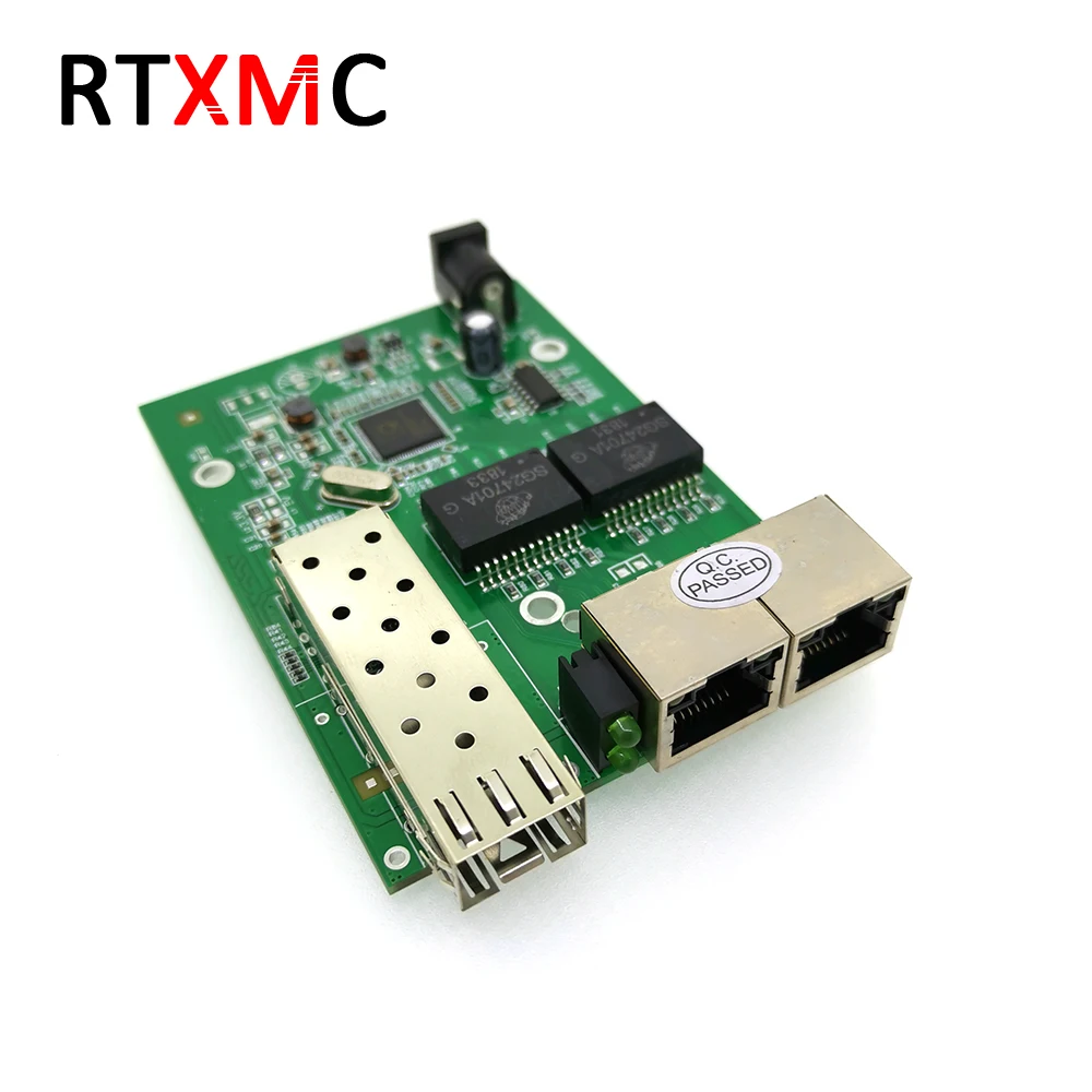 1SFP2RJ45 волоконный медиа-конвертер на RJ45 гигабитный 10/100/1000M Ethernet преобразователь