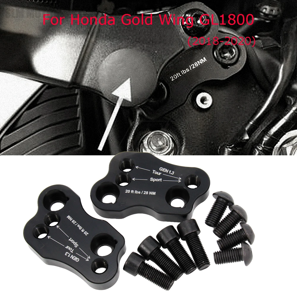 

Moto Регулируемая рукоятка с зажимом, приподнятый удлинитель на руль, крепление для Honda Gold Wing GoldWing GL1800 GL 1800 2018 2019 2020 2021