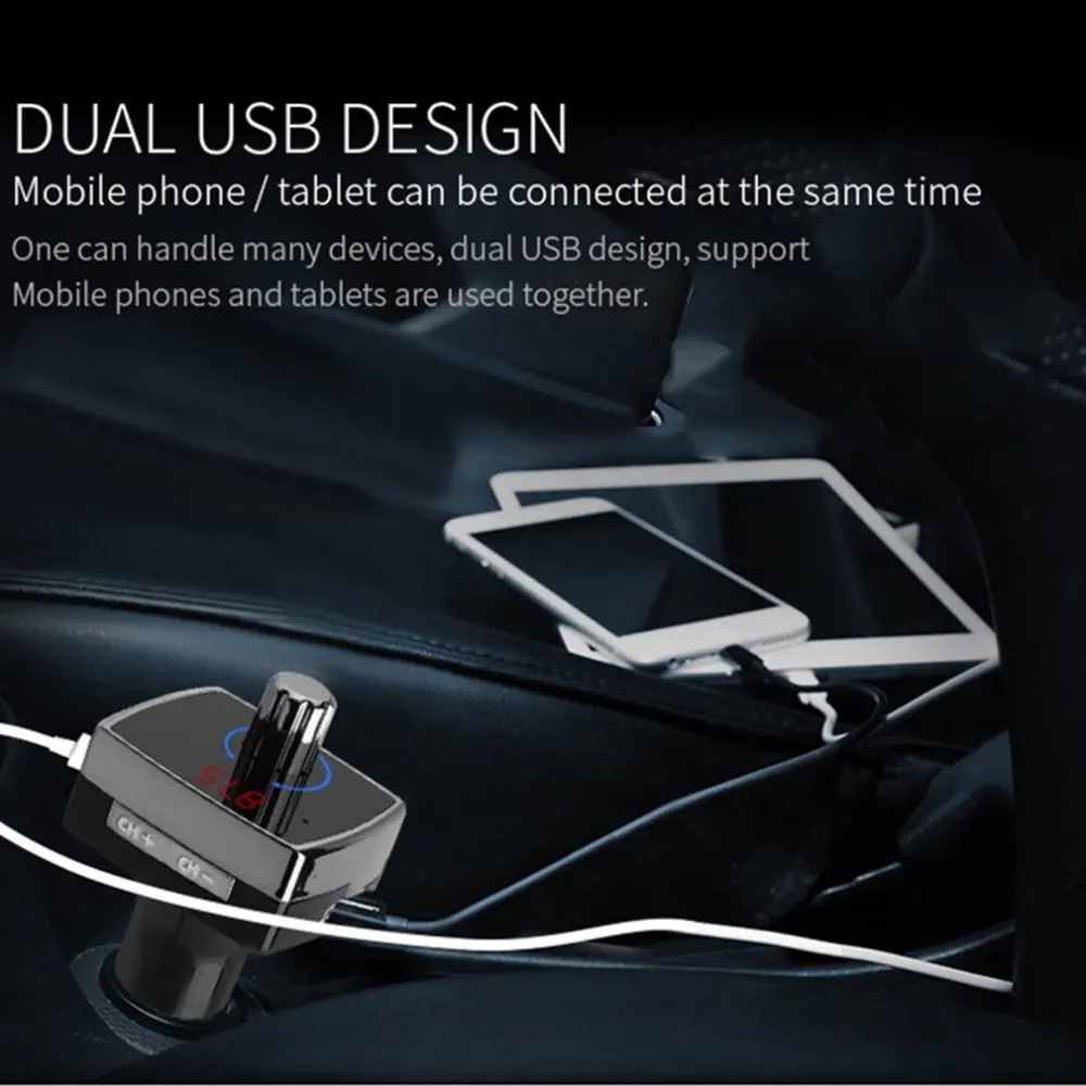 Хит 2018 автомобильный комплект mp3-плеер подключение по Bluetooth двойной USB 3.1A функция