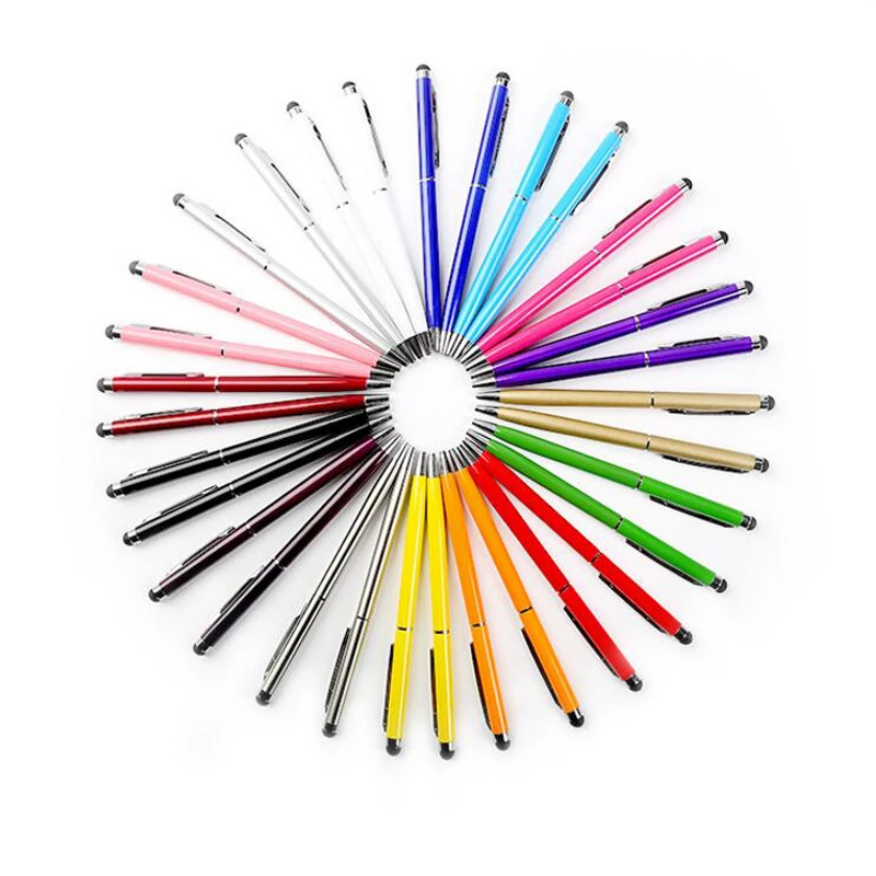 2PCS High Quality Metal Writing Ballpoint Pen Touch Screen Roller Luxury School Student | Канцтовары для офиса и дома