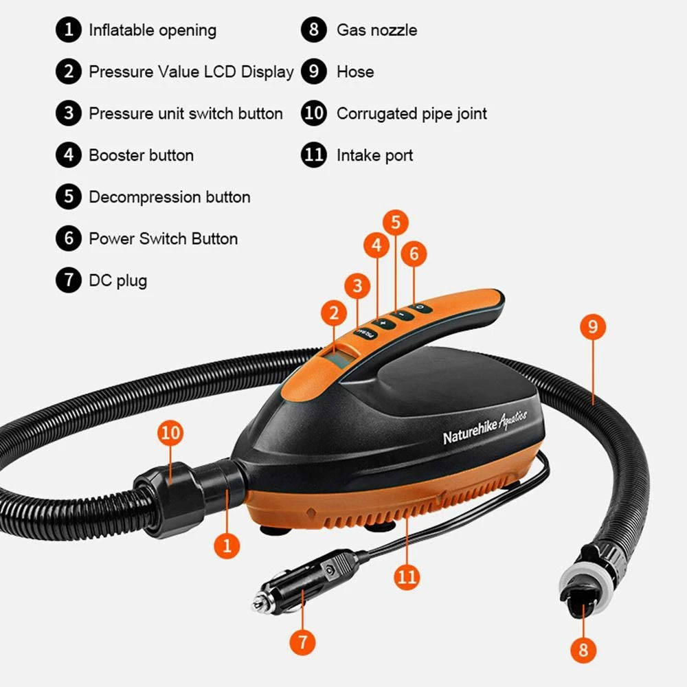 Портативный автомобильный надувной насос электрический воздушный высокого