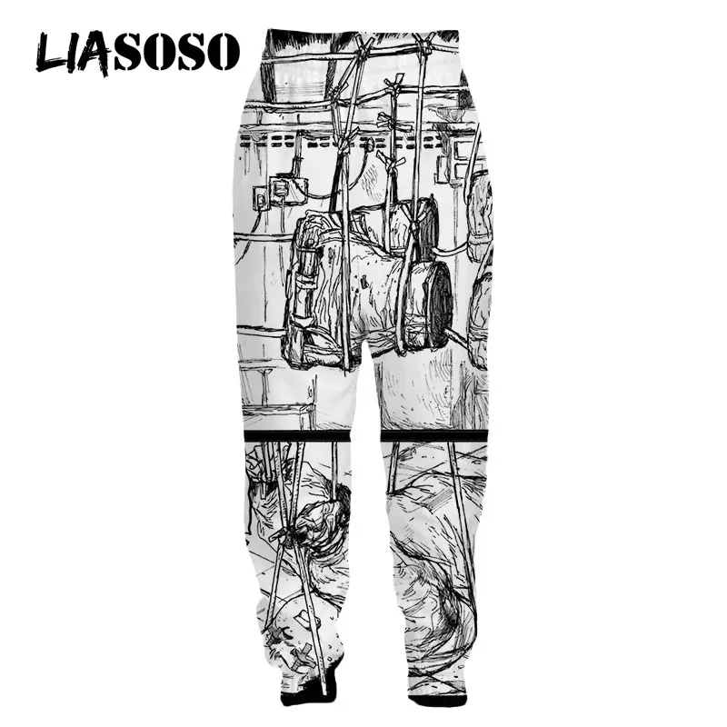 

LIASOSO 3D Print Unisex Anime Dorohedoro Cool Horror Street Casual Sweat Pants Jogger Baggy Harajuku Sweatpants Hip Pop Pants