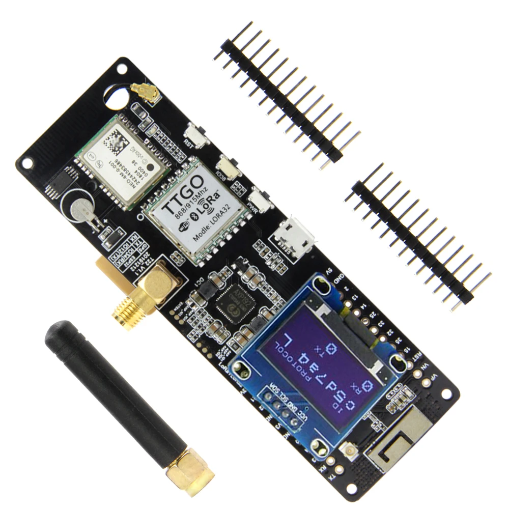LILYGO® TTGO T-Beam V1.1 ESP32 433/868/915/923Mhz WiFi Wireless Bluetooth Module GPS NEO-6M SMA LORA 32 18650 Battery Holder |
