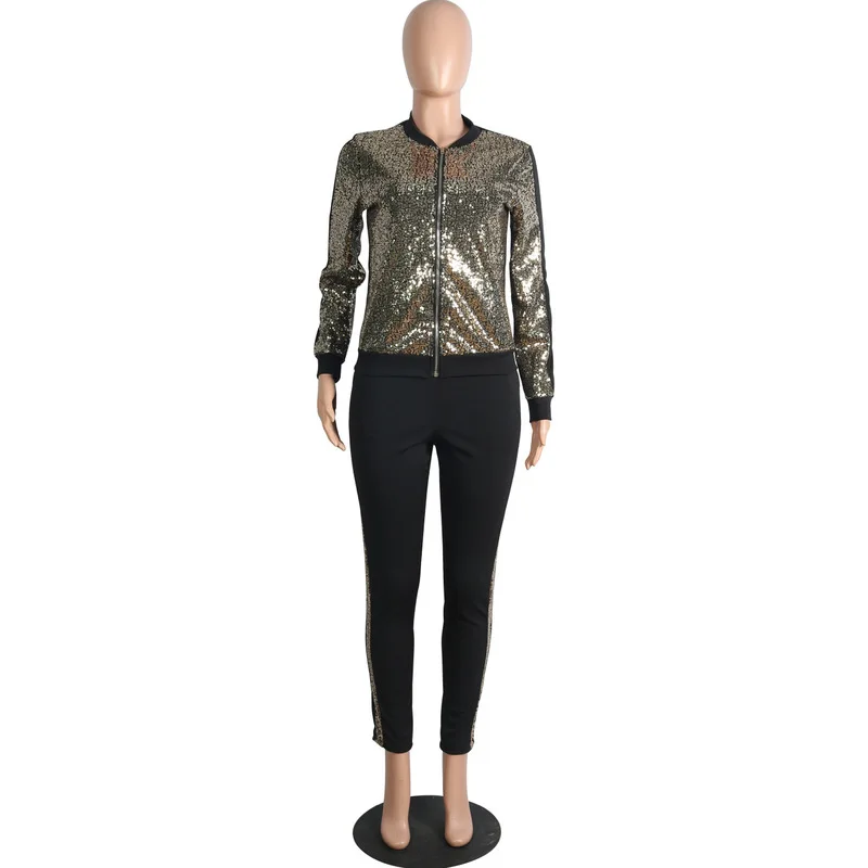 Женский повседневный комплект из 2 предметов Укороченное пальто на молнии