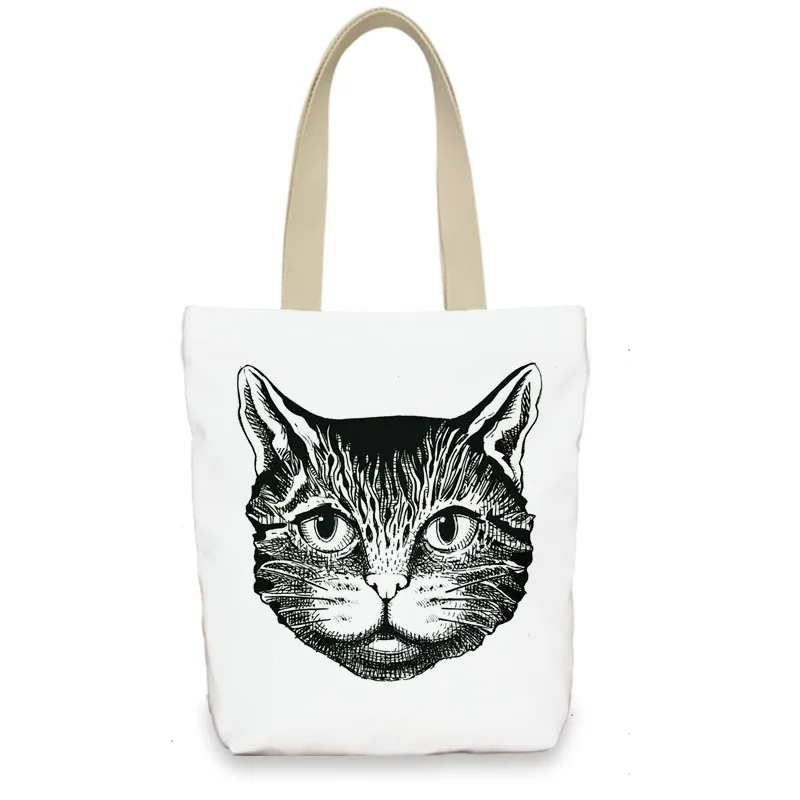 Новое поступление женские модные сумки сумка с принтом кошки повседневные
