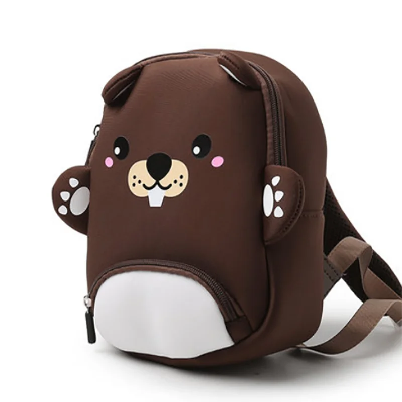 Детский хлопковый рюкзак с животными 3D брендовый дизайнерский школьный ранец