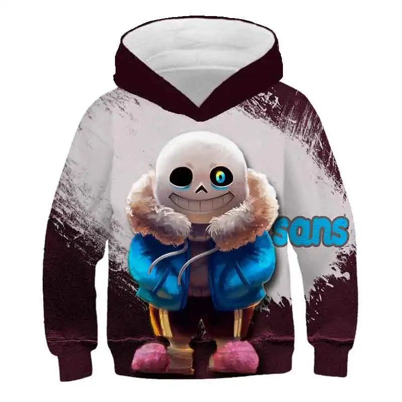 

Undertale game Hoodies anime Pattern Autumn Winter Outwear Children Sweatshirts for Kids Clothes Boy polyester Pullovers 4-14Y