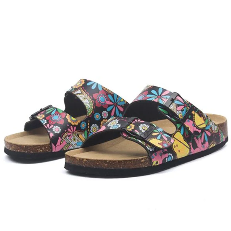 Шлепанцы мужские с двойной пряжкой повседневные пляжные тапки унисекс клоги