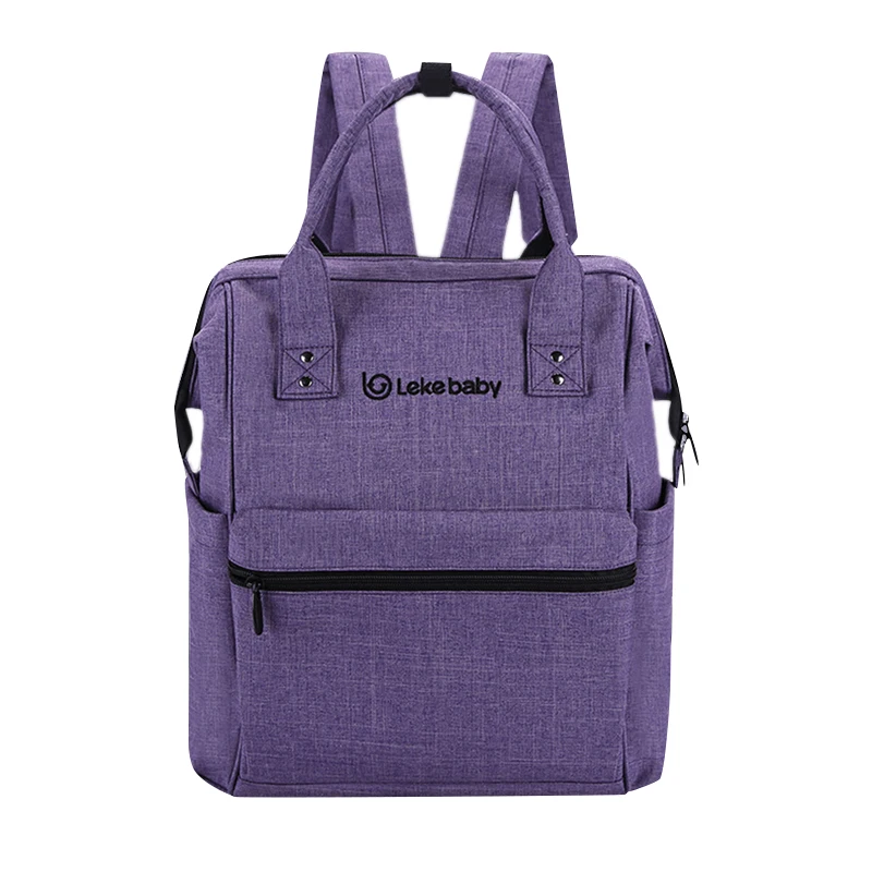 

Рюкзак Lekebaby для смены подгузников, модный рюкзак для мам, сумка для подгузников для мам, вместительная Фиолетовая Сумка для подгузников