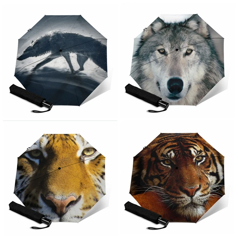 Складной зонтик с матовой ручкой компактный складной от дождя и солнца