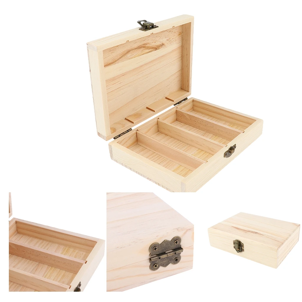 

4Slots Aromatherapy Essential Oil Storage Box Wood Case Container Organizer