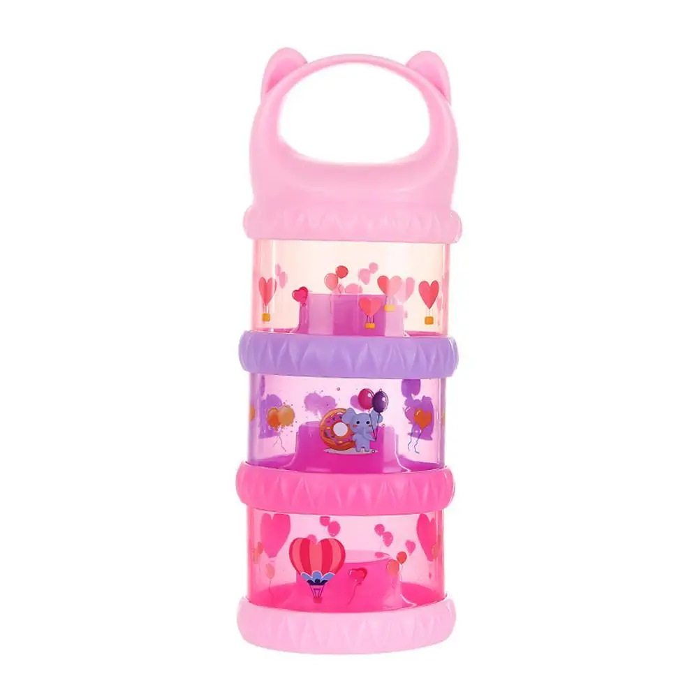 

HOT SALES !!! Car Print Travel 3 Layer Baby Milk Powder Dispenser Non-Spill Storage Container