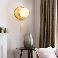 all copper wall lamp nordic living room bedroom bedside simple modern balcony creative tv wall lamps indoor modern e14 led lamps