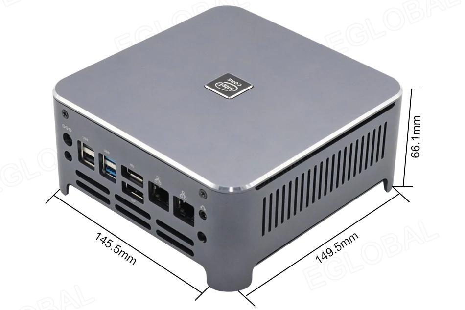 Мини компьютер EGLOBAL 10th Gen i9 10980HK/10880H I7 10750H I3 10300H 2xDDR4 2 ТБ NVME SSD экран Windows 10 Игровой
