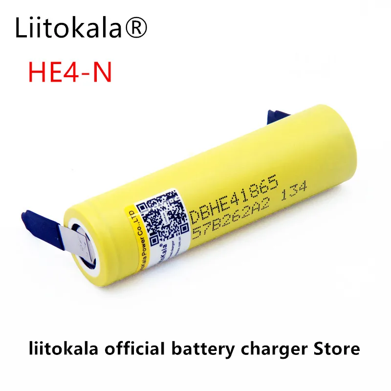 Литий ионный перезаряжаемый аккумулятор LiitoKala для HE4 18650 2500 мАч 20A безопасная