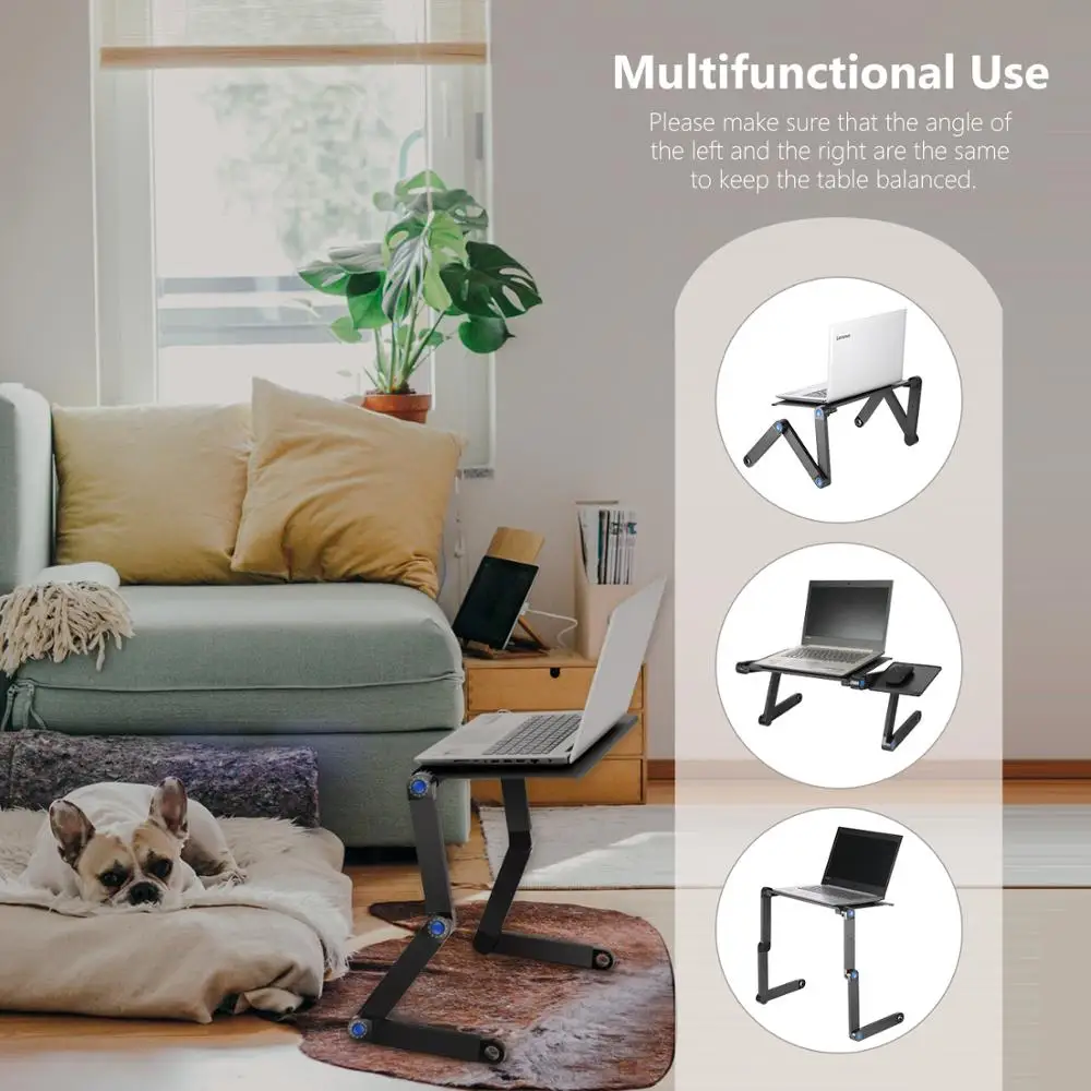 Neewer портативная Регулируемая подставка для ноутбука/стол вентилируемый с