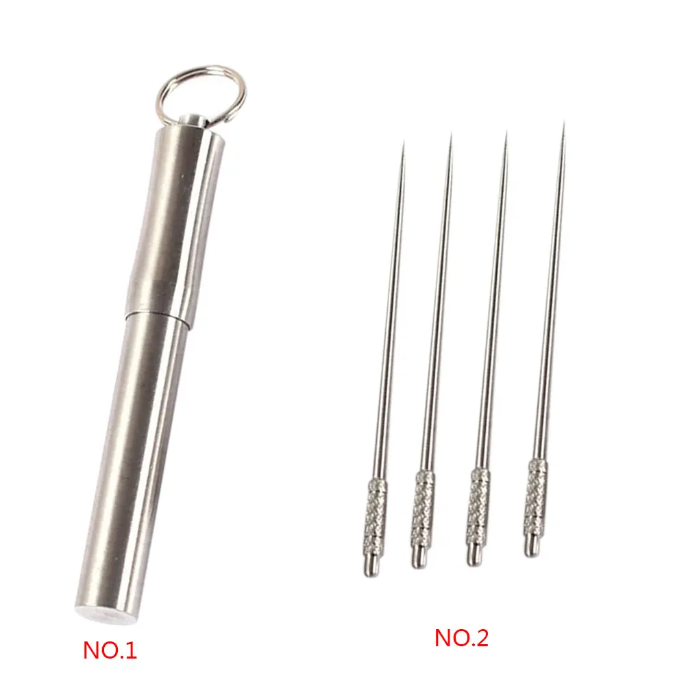 Водонепроницаемая портативная зубочистка из нержавеющей стали держатель для