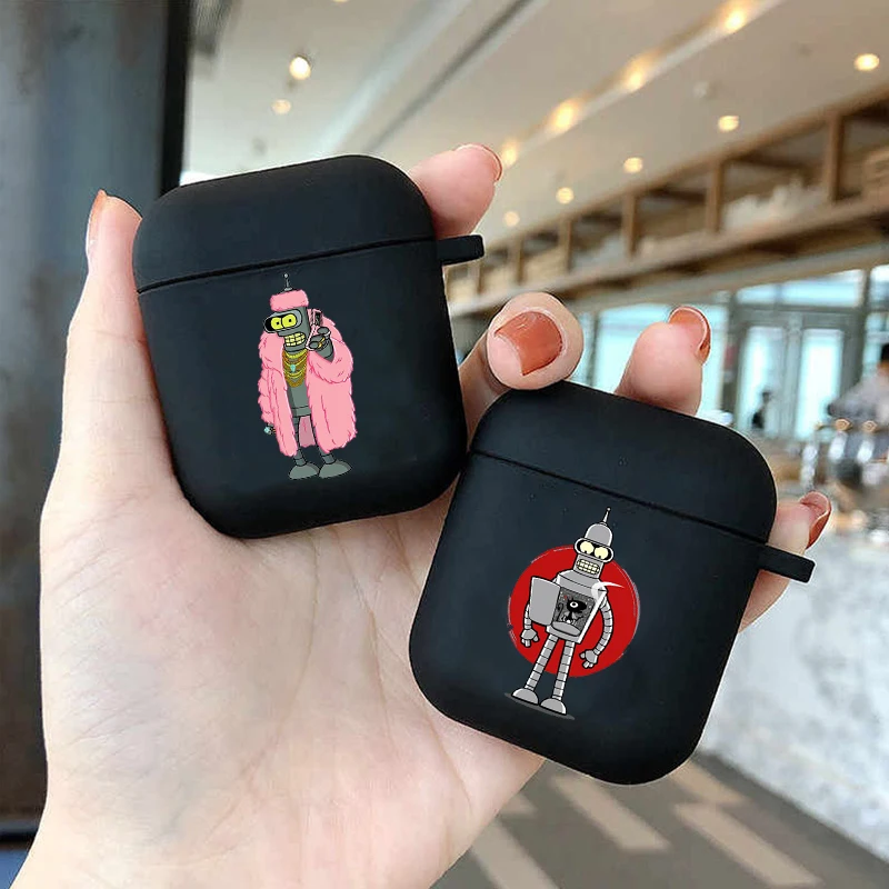 

Fashion Cute Futuramas for kid Soft silicone TPU Case For AirPods Pro 1 2 3 Black Silicone Wireless Bluetooth Earphone Box Cover