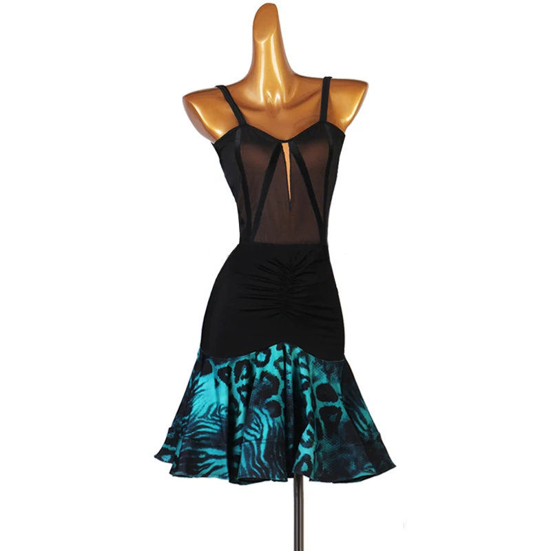 

New Latin Dance Dress For Women Sexy Sleeveless Practice Clothes Female Dance Competition Stage Dresses