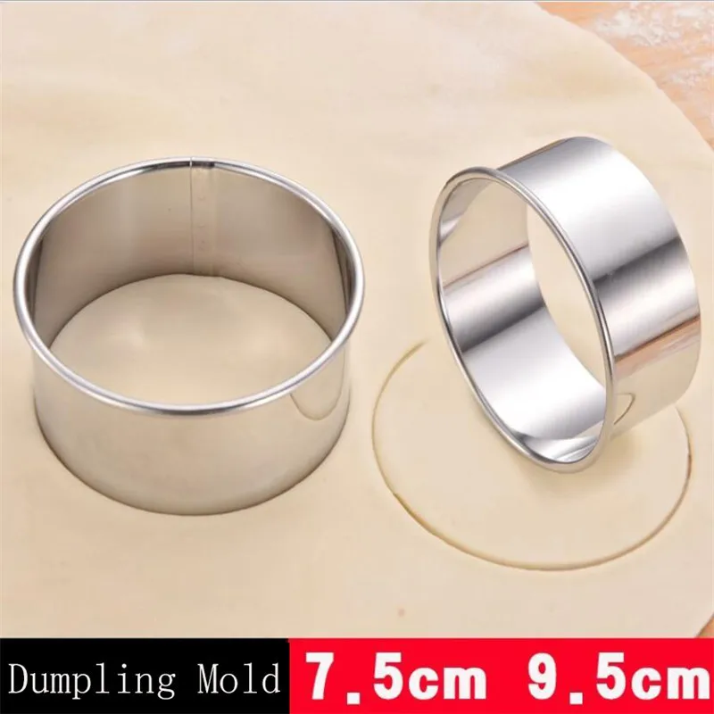 1PC Large Stainless Steel Round Dumplings Wrappers Molds Set Cutter Maker Tools Cookie Pastry Wrapper Dough Cutting Tool - купить по