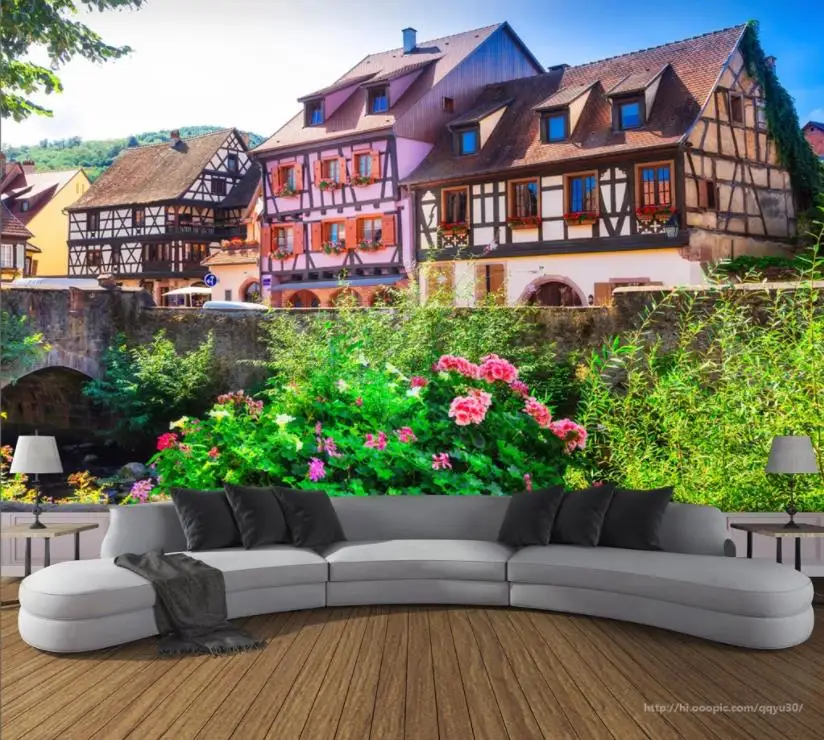 Настенные обои 3D на заказ европейский город стиль фото для детской комнаты