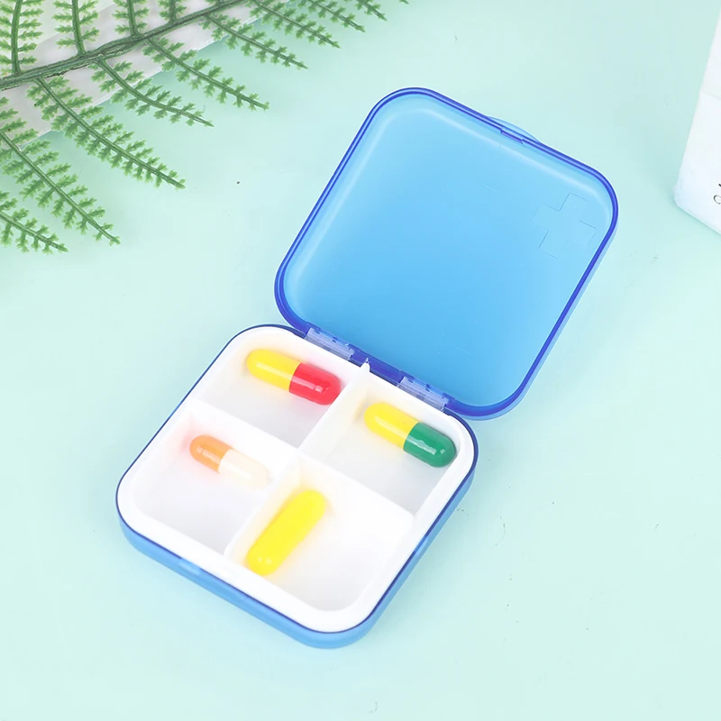 

4 Grids Pill Box Mini Medicine Tablet Week Pill Case Medicine Tablet Dispenser