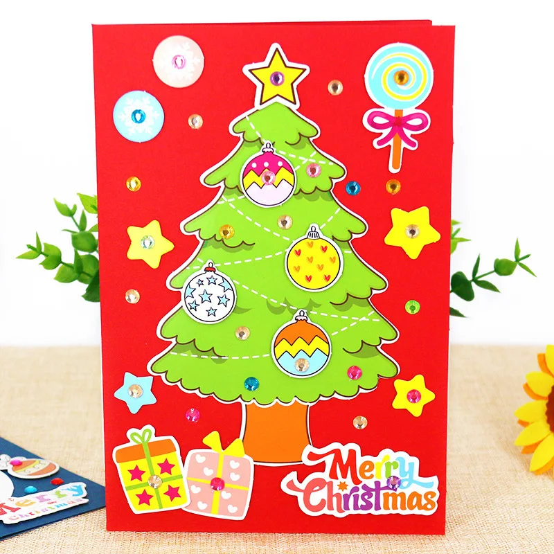 tree Детский сад много декоративных поделок diy игрушки стерео поздравительные Самодельные открытки Детские развивающие игрушки для детей Девочка/Мальчик Рождественский подарок - Цвет: tree