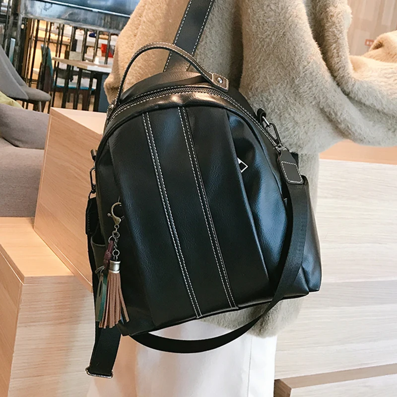 Многофункциональные кожаные женские рюкзаки Женский дорожный ранец на плечо