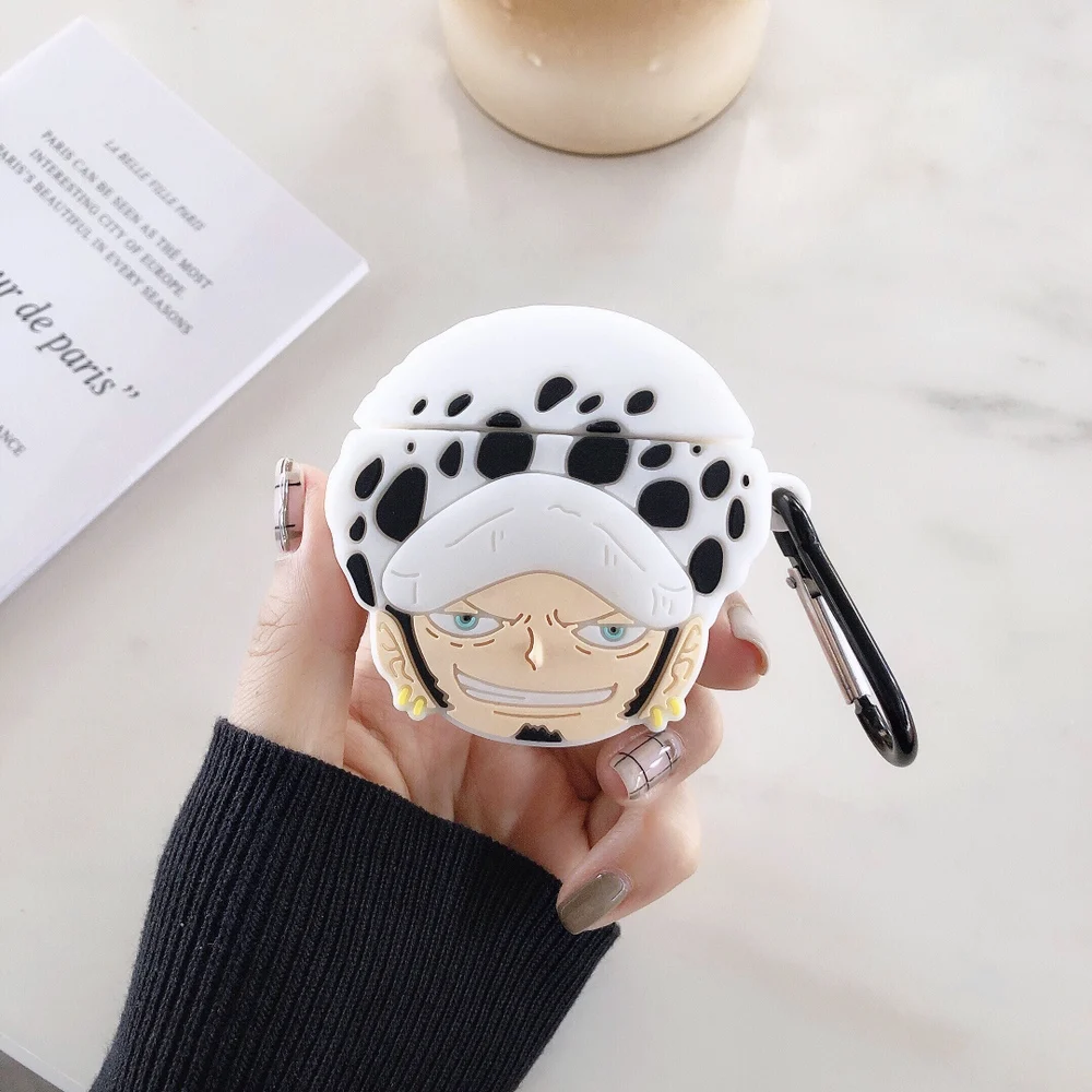 Trafalgar Law Для apple, bluetooth-гарнитура, японское аниме, цельный Trafalgar, чехол для наушников для airpods 1 2, мягкий силиконовый защитный чехол - Цвет: Trafalgar Law