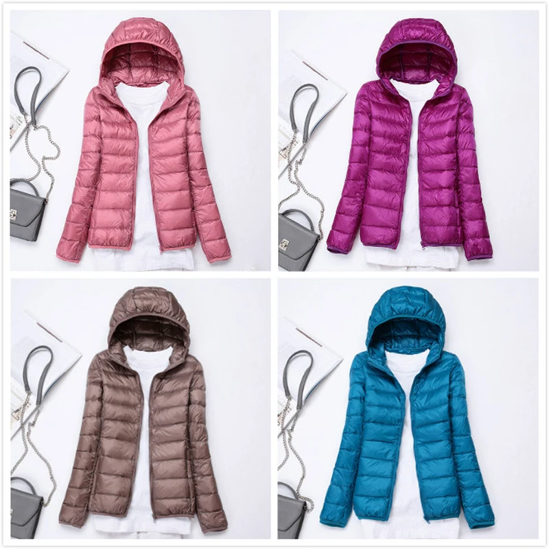 Зимние новые светильник Теплый 90% белая куртка пуховик на утином пуху Женская