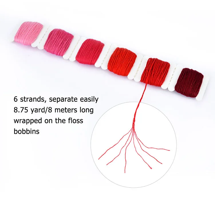 Embroidery Starter Kit For Beginners With Storage Box Pen Needle 50/108 Color Threads Cross Stitch Tools Mom DIY Sewing Set | Дом и сад