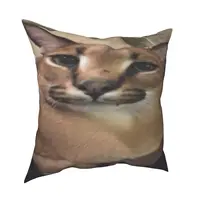 Подушка с забавными рисунками котов#1