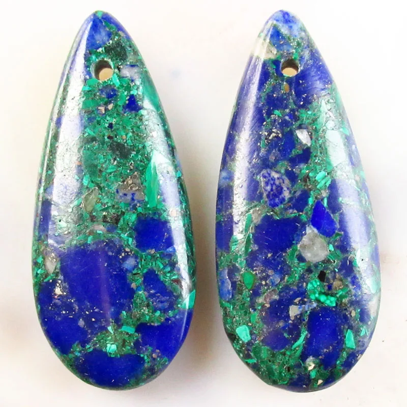 Великолепная интригующая мода 3 шт. натуральный Малахит в Лазурит Подвеска