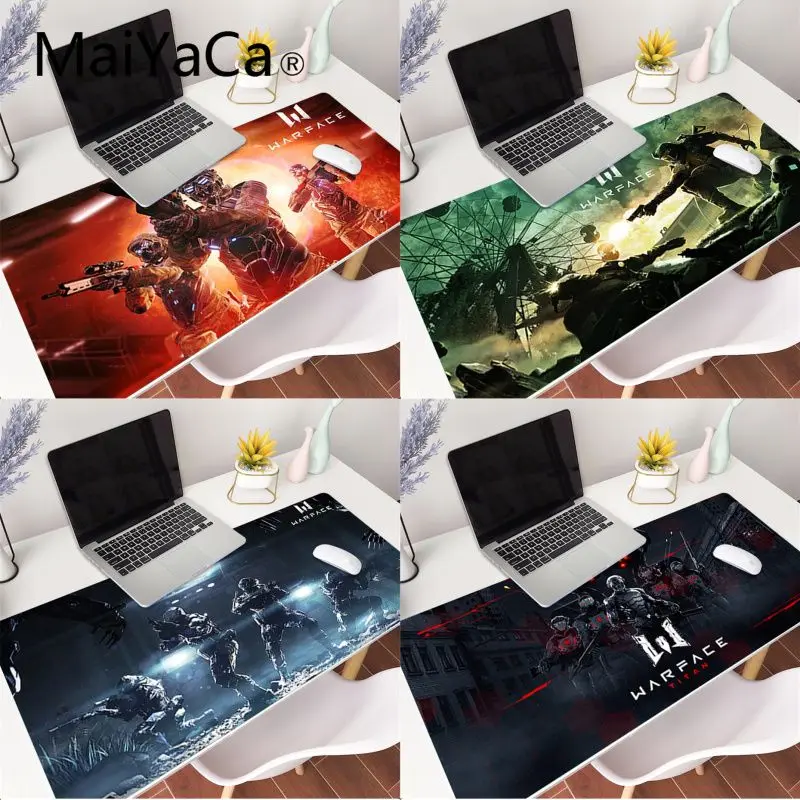 Игровой коврик для мыши MaiYaCa Warface резиновый с большим закругленным краем чехол