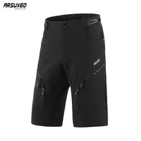 arsuxeo men cycling shorts mtb bike shorts outdoor sports mountain bicycle cycling short pants breathable quick dry reflective